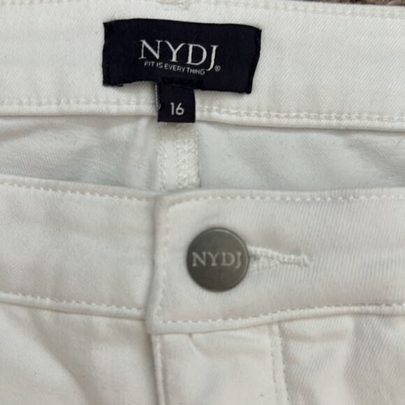 NYDJ Ami Skinny Pants Lift Tuck Technology Optic White Size 16 Summer Shaping - Picture 6 of 11